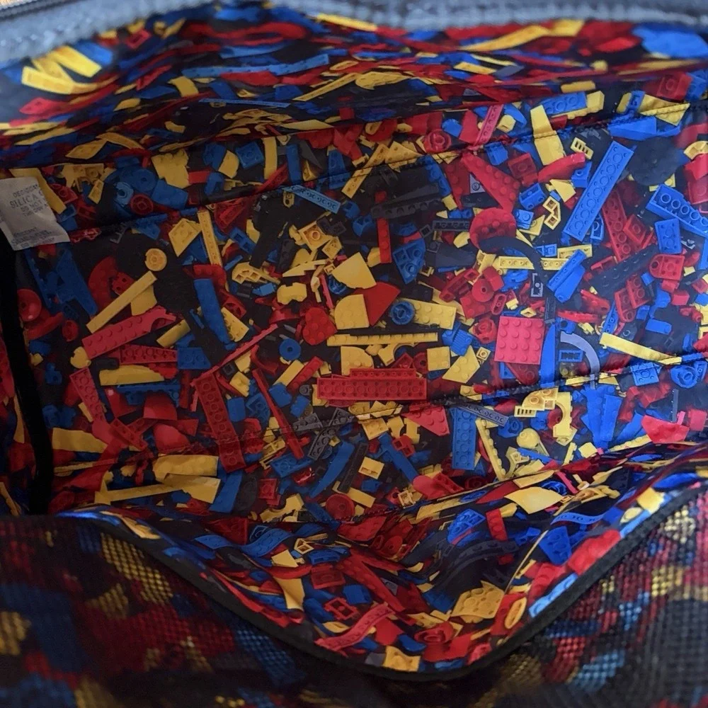 LEGO x Herschel Supply Co Heritage Duffel Bag Abstract Bricks 40L Travel Gym